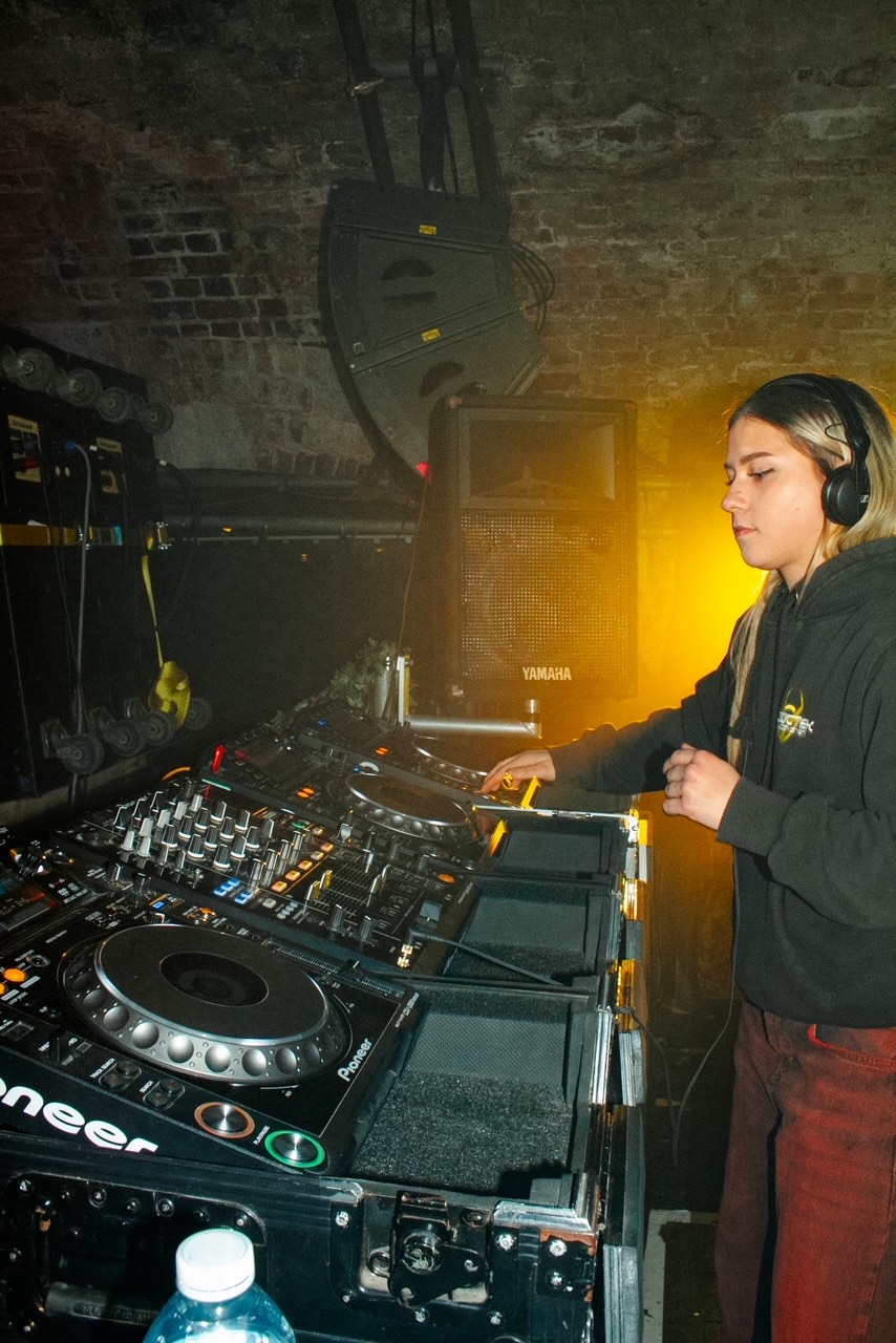 Stez stood behind a mixer