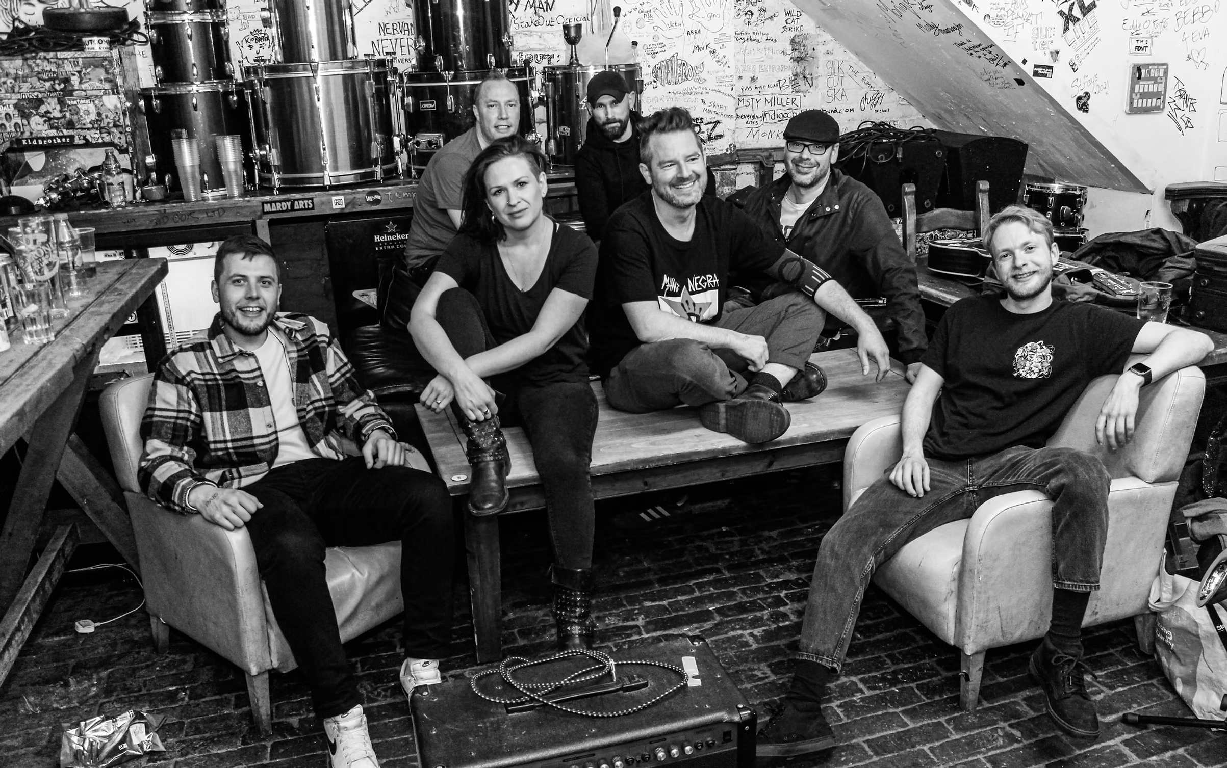 The seven-piece band SKANKt.
