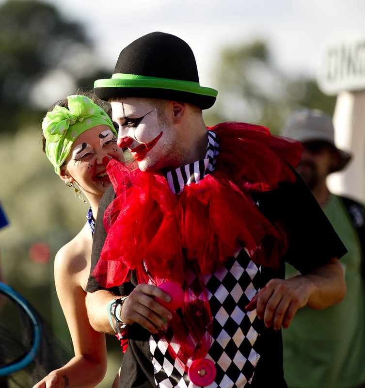 picture of a circus clown to accompany artist write up