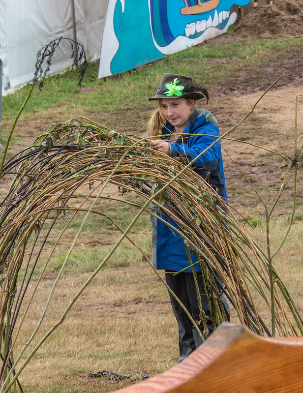 Picture of someone working with willow
